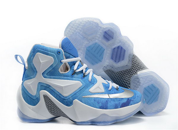 Mens Nike Lebron 13 Basketball Shoes White Blue Germany